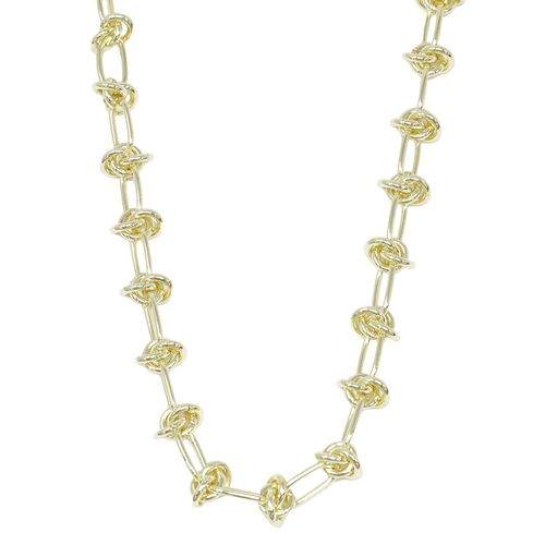 Collar de brass con eslabones y diseño de nudos para mujer