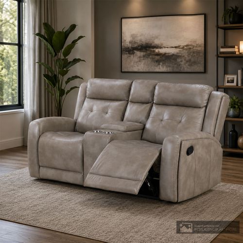 Love seat reclinable con consola Leonardo