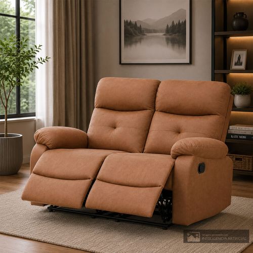Love seat reclinable sin consola