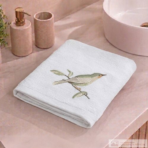 Set de 2 toallas faciales ventura blanca 30x50 cm