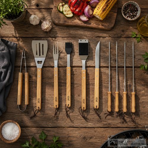 Set de utensilios para BBQ de 8 piezas