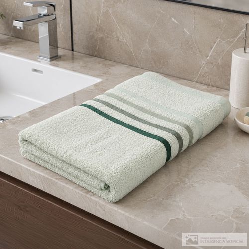 Toalla de baño lumina verde matcha  70x140 cm