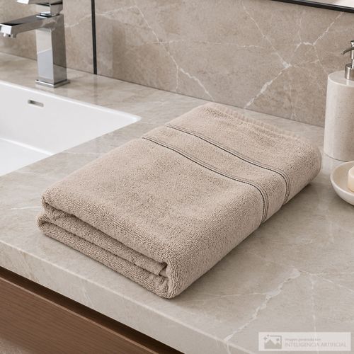 Toalla de baño plaza taupe 70x140 cm