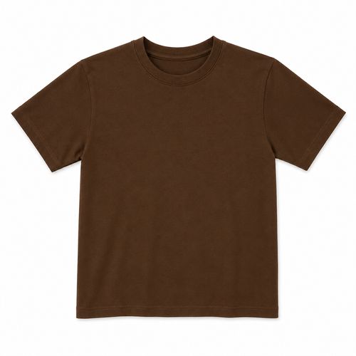Camiseta café con estampado de mapa para niño