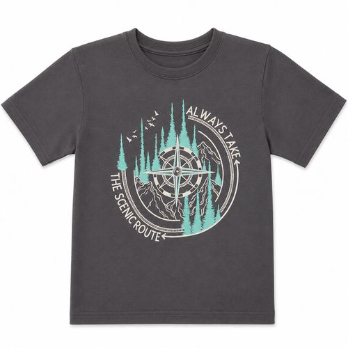 Camiseta gris con estampado para niño