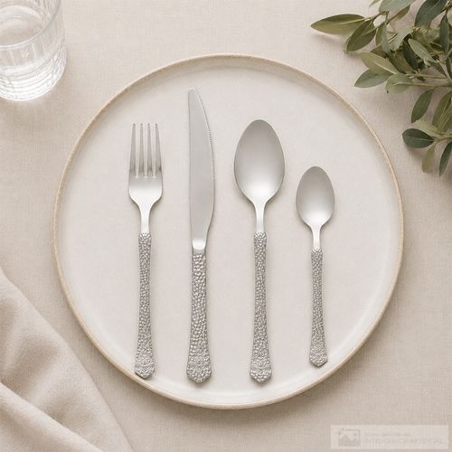 Set de cubiertos de acero inoxidable silver pattern