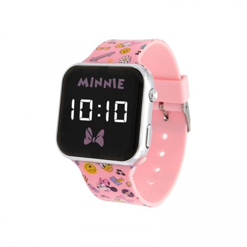 Reloj Digital Infantil Minnie Mouse Disney con Correa Ajustable Rosa