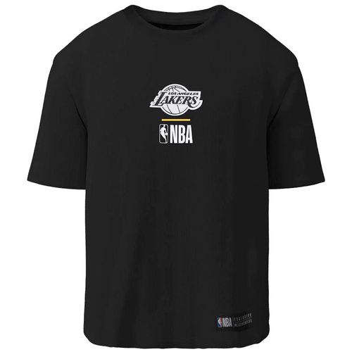 Camiseta negra con estampado de Lakers para niño
