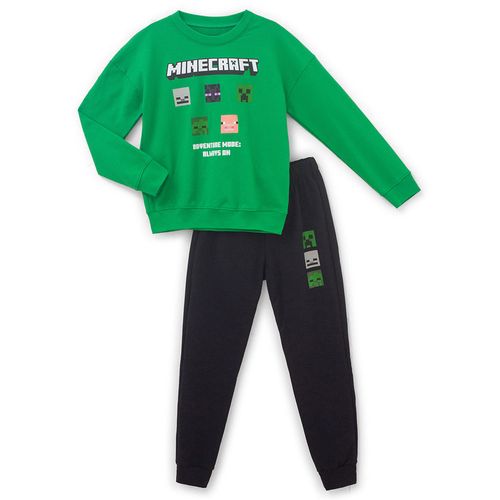 Conjunto bicolor con estampado de Minecraft para niño