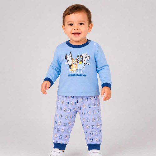 Pijama bicolor con estampado de Bluey para bebé niño