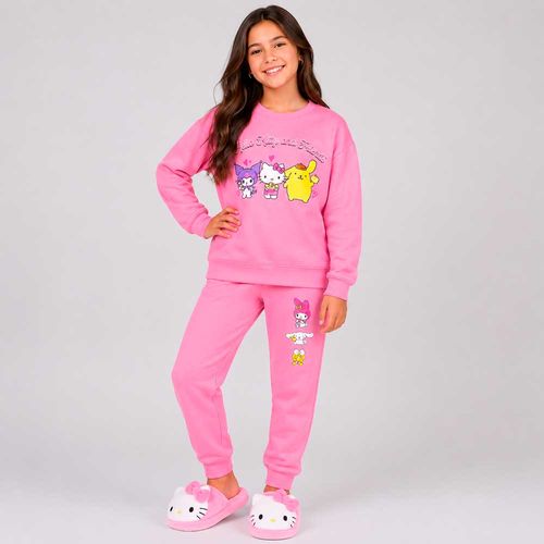 Conjunto rosado con estampado de Hello Kitty para niña