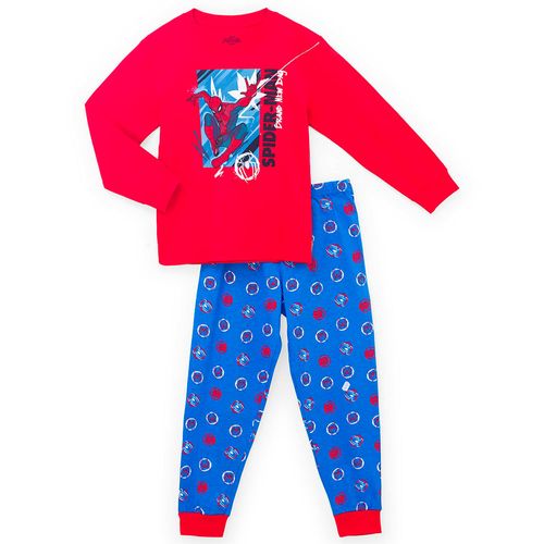 Pijama bicolor con estampado de Spider-Man para niño