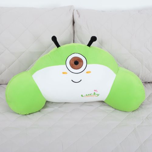 Cojín infantil abuelito diseño monstruo verde 60 x 28 x 18 cm