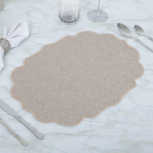 Mantel individual con borde ondulado 46 x 34 cm