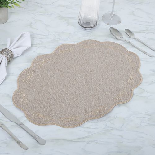 Mantel Individual de mesa borde ovalado 50 x 35 cm