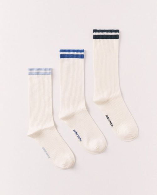 Set de 3 pares de calcetines crew con rayas