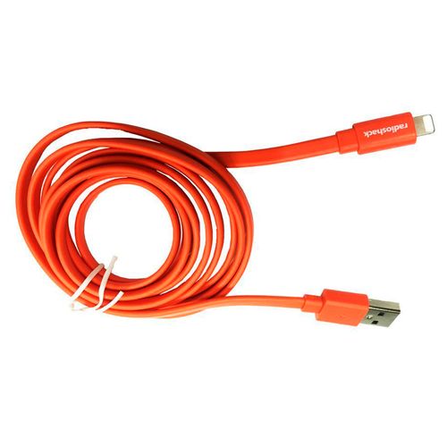 Cable lightning a usb plano rojo 6ft