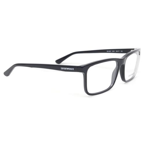 Aro oftálmico rectangular Emporio Armani negro para hombre
