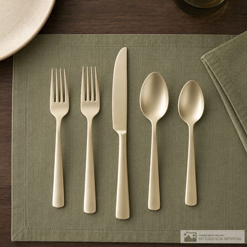 Set de cubiertos Aptitude Champagne Satin 20 piezas