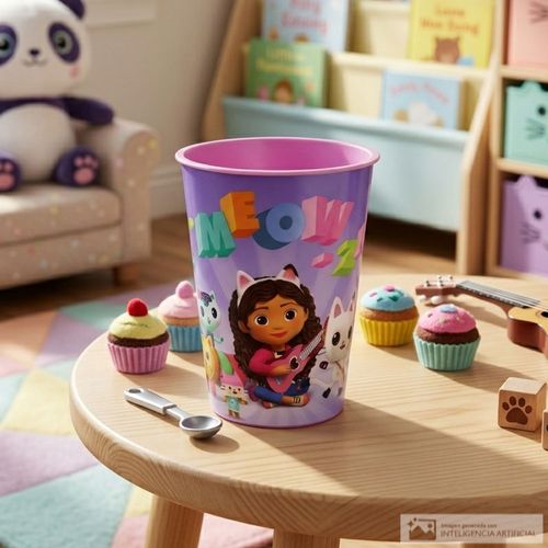 Vaso infantil Gabby’s Dollhouse efecto 3D