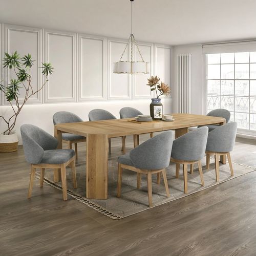 Juego de comedor 8 personas rectangular Alouette