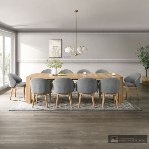 Juego de comedor 10 personas rectangular Alouette