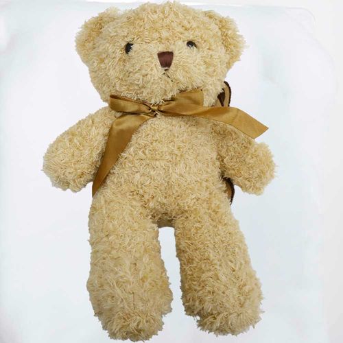 Frazada blanca con oso de peluche para bebé