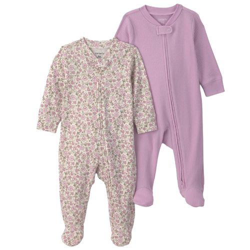 Set de 2 pijamas con estampado floral para bebé niña