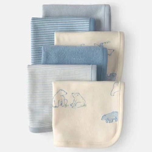Set de 6 toallitas de felpa para bebé niño