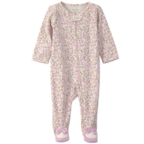 Pijama enterizo con estampado floral para bebé niña