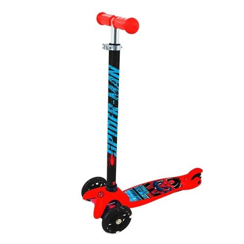 Monopatín Infantil Ajustable Marvel Spider-Man de 3 Ruedas con Luces