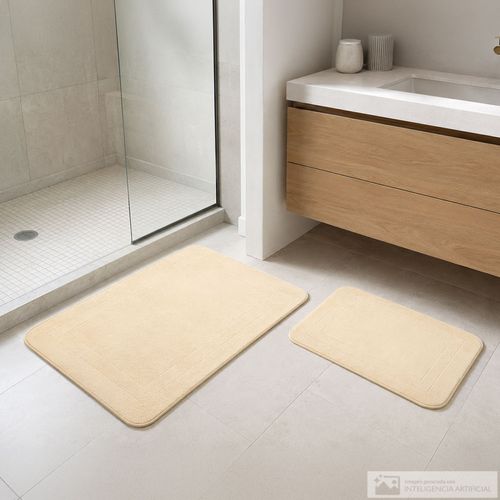 Set de alfombra para baño antideslizante Memory Foam