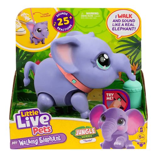 Little Live Pets My Walking Elephant Toots Elefante Interactivo con Sonidos