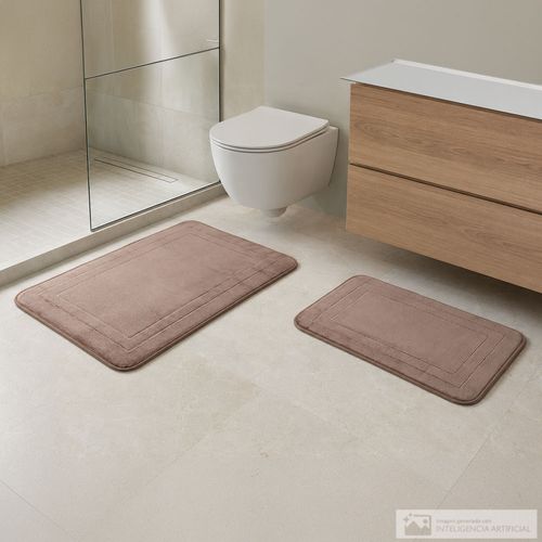 Set de alfombra para baño antideslizante Memory Foam