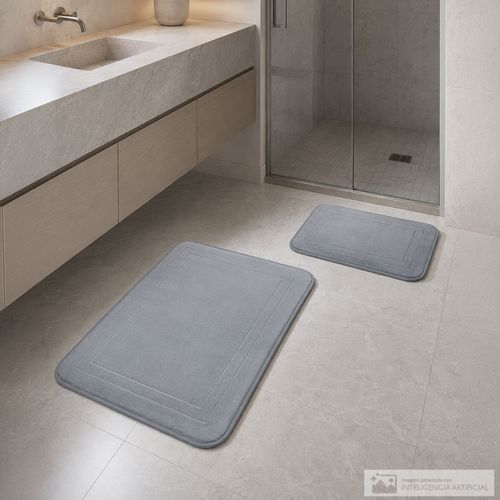 Set de alfombra para baño antideslizante Memory Foam