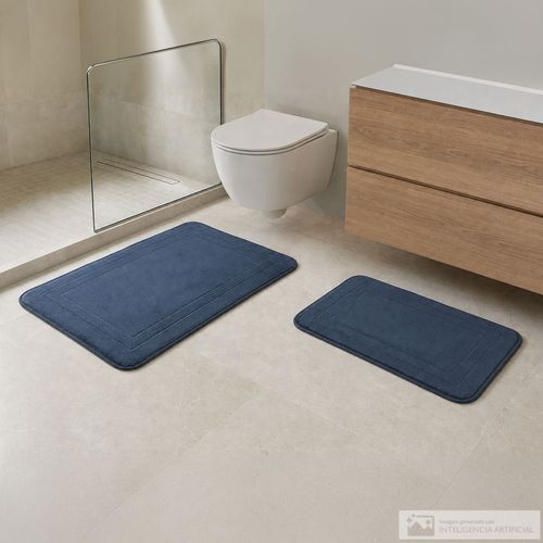 Set de alfombra para baño antideslizante Memory Foam