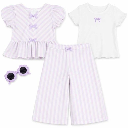 Conjunto de 4 piezas con lentes de sol para niña