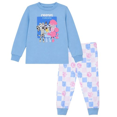 Pijama celeste con estampado de Bluey para niña