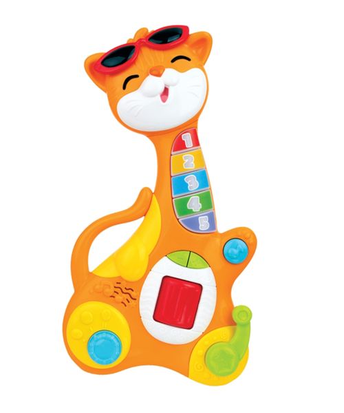 Guitarra Interactiva Winfun Jammin' Cat con Luces, Música y Efectos de Sonido