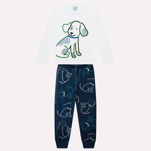 Pijama con estampado de perrito para niño