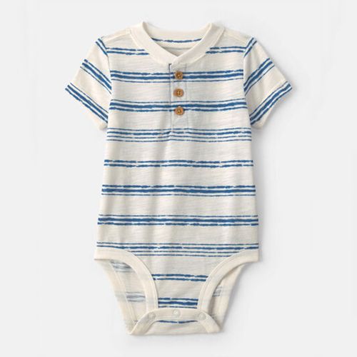 Mameluco rayado color azul para bebe niño