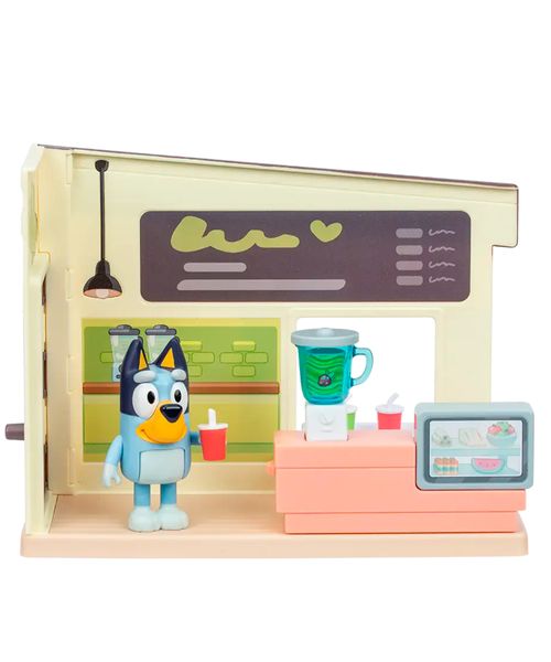 Bluey Playset Barra de Jugos con Figura y Accesorios