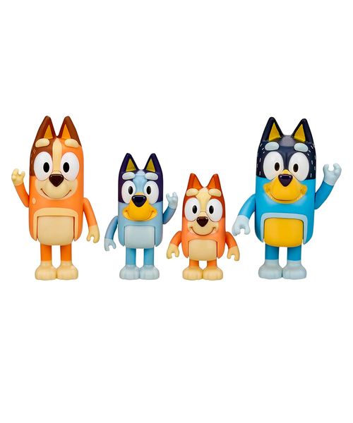 Bluey Set de Figuras Familia Heeler con 4 Personajes