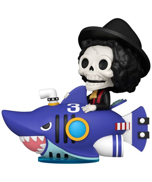 Figura Coleccionable Funko Pop! Rides Deluxe One Piece Brook con Shark Submerge #141 Edición Exclusiva