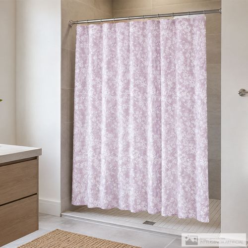 Cortina de baño diseño ramas