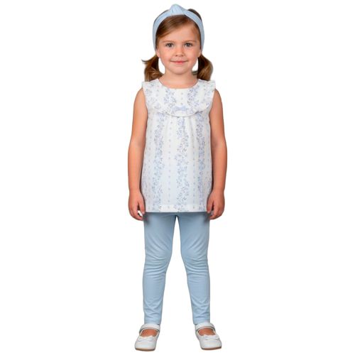 Conjunto de 3 piezas con estampado floral para niña