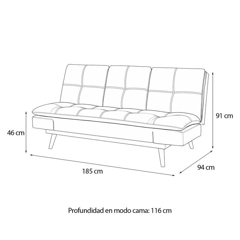 Sofá Cama Plegable 3 Plazas-1787327586897