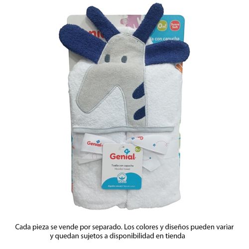 Toalla con capucha y diseño de animal surtido para bebé