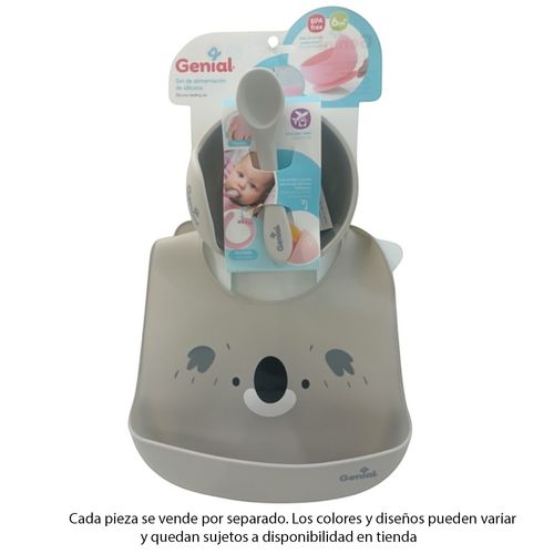 Set de alimentación de silicona surtido para bebé