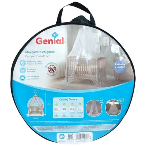 Mosquitero colgante blanco para bebé